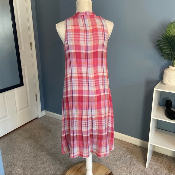 3/$30 Maeve Anthropologie Pink Pippa Plaid Swing Dress - Picture 2 of 8